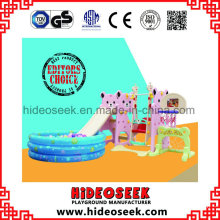 Daycare Center Baby Slide with Swing and Bastket Ball Hoop